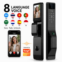 Serrure de porte intelligente Tuya avec reconnaissance faciale 3D, caméra et stockage cloud, pour porte en bois