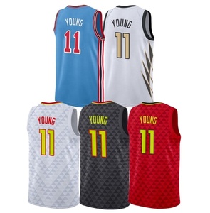 Maillots de sport d'équipes de basketball américaines, confortables et respirants, personnalisés, vente en gros, Atlanta11 <span class=keywords><strong>Trae</strong></span> <span class=keywords><strong>Young</strong></span> - Product Image 1
