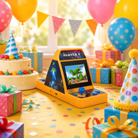 Console de jeu portable à double écran, écran LCD couleur de 2,8 pouces, jeux d'arcade rétro, lecteur de jeux vidéo portable classique pour enfants