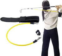 Correcteur d'entraînement de swing de golf en caoutchouc avec réglage d'angle, correction de posture et corde élastique de renforcement