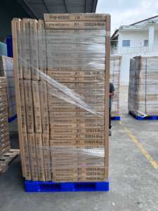 خزائن مطبخ حديثة من الخشب الصلب المقاوم للحريق عالية اللمعان وصديقة ، مفصلة صنبور مخصصة مقاومة للماء 5 + أدراج بسعر المصنع - Product Image 3