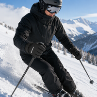 Gants de ski pour sports de neige en plein air, thermiques, compatibles écran tactile, logo réfléchissant, paume en PU, poignet réglable, logo personnalisé, vente en gros, usine