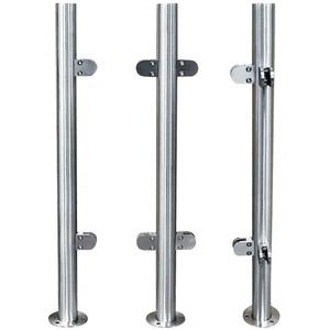 מודרני מעקה <span class=keywords><strong>Inox</strong></span> מרפסת סיפון עגול הודעות זכוכית מעקה SS מעקה - Product Image 2