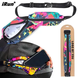 iRun individuell bunte bedruckte Multifunktions-Handytasche Tarnetasche Fitness-Lauftasche Taillenbeutel mit Reißverschluss