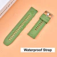 Bracelet de montre intelligent en caoutchouc fluorocarboné FKM/FPM de luxe, 20/22 mm, à libération rapide, souple, pour plongée, pour homme et femme