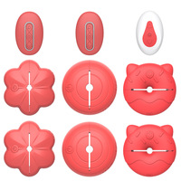 Stimulation Brust clips Clamp Vibrator Erotisches Paar Sexspielzeug Leises Design 10 Geschwindigkeiten USB-Fernbedienung Blumen nippel massage gerät