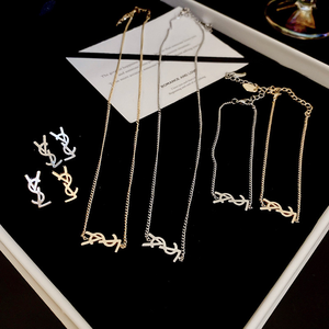 Conjunto de Joyería de <span class=keywords><strong>Moda</strong></span> Urbana Étnica Punk, Accesorios de Acero Inoxidable Hechos a Mano con Decoración de Letras, Venta al Por Mayor - Product Image 3