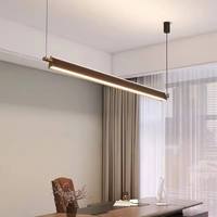 Suspension LED linéaire minimaliste moderne en acrylique pour salle à manger, îlot de cuisine, comptoir de bar et décoration