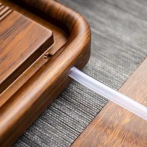 Plateau à thé en bois massif, fabriqué d'une seule pièce de bois, adapté à un usage domestique, à la préparation à sec du thé et à un usage au bureau. - Product Image 3