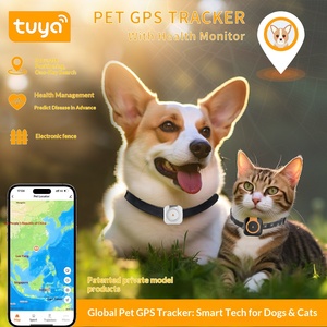 Pelacak Hewan Peliharaan GPS Real-Time Pemantauan Kesehatan Pelacakan Kalung Kucing Anjing Anti-Hilang Pagar Elektronik 4G Tahan Air Lampu Malam - Product Image 2