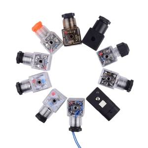 Electrovanne hydraulique à bobine 24V/220V avec voyant lumineux, prise transparente, boîte de jonction électromagnétique, compatible DC AC - Product Image 1