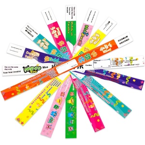 DuPont Eco-Friendly Custom Disposable Waterproof Paper Wrist Band Children's Amusement Park Bracelet Promotional Party Supplies