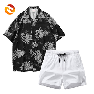Short de gym écologique d'été personnalisé pour hommes Short de bain extensible anti-rides avec maillot de bain numérique à impression solide - Product Image 2