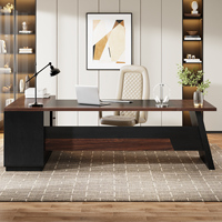 Bureau de direction en forme de L, bureau moderne de 78 pouces avec tiroirs et classeur latéral, grand bureau d'ordinateur avec étagère de rangement