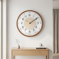 Jam Dinding Kayu Desain Jarum Jam Kreatif Modern Dekorasi Rumah Gaya Nordik Jam Senyap