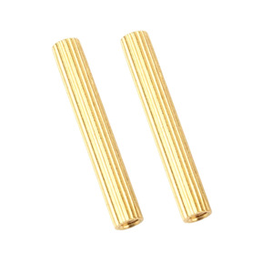 สตั๊ดทองเหลือง CNC ความแม่นยำสูง M2.5x0.45 ผิวหน้าแบบมีร่อง พร้อมน็อตหกเหลี่ยมเกลียวสองด้าน สำหรับฮาร์ดแวร์เมนบอร์ด PCB โรงงานเสฉวน - Product Image 1