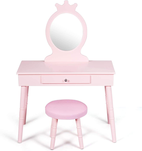 Design moderno bambina camera da letto a casa toletta con specchio e scrivania da spogliatoio - Product Image 1