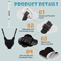 Ensemble de sauteurs de porte pour bébé avec pince de fixation métallique et sangle réglable pour nourrissons et tout-petits de 6 à 24 mois