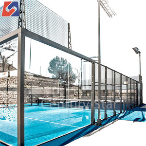 Cerramiento para Cancha de Tenis con Marco de Aluminio y Fibra de Carbono T700, Vidrio Templado de 12mm de Espesor, Fabricante OEM con Logotipo Personalizado - Product Image 1