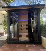 Sauna Infrarroja Doble con Paredes de Cerámica y Panel de Calefacción Infrarroja Lejana de Bajo EMF