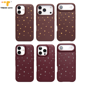 Fundas para Teléfono Móvil Trendcomm de Cuero Artificial, Resistentes a los Golpes, con Anillo Magnético, Color Puro, para 12/13/14/15/16/17 Pro Max - Product Image 5