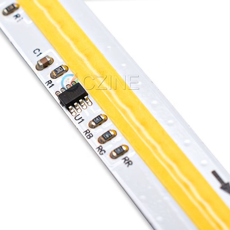 12V 24V 10mm 620NM 525NM 460NM Ws2811 SPI Control Full Color RGBIC 720leds/m Addressable Flexible Smart Cob Led Strip