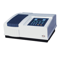 Spectrophotomètre UV/Vis à double faisceau, précision de longueur d'onde de 0,5 nm, réticule 1200 L/mm, lampes tungstène-déuterium, spectre de 1,8 nm