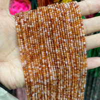 Perles rondes lâches de 2 mm en agate, opale et iolite, semi-finies, brin de 38 cm de long, fournitures pour la fabrication de bijoux