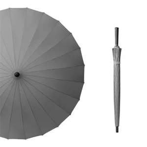 25IN * 24K 8 색 스트레이트 골프 우산 24 늑골 맞춤형 하이 퀄리티 비즈니스 야외 기념품 스트레이트 스틸 골프 우산