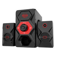 Altavoz Inalámbrico de Madera con Sonido Envolvente de 5.25 Pulgadas, Sistema de Altavoces 2.1 para Cine en Casa con Subwoofer