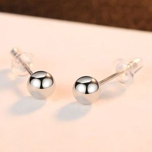 Pendientes <span class=keywords><strong>de</strong></span> <span class=keywords><strong>plata</strong></span> <span class=keywords><strong>de</strong></span> ley 925 con bola redonda, joyería <span class=keywords><strong>de</strong></span> moda, chapado en oro pulido - Product Image 6