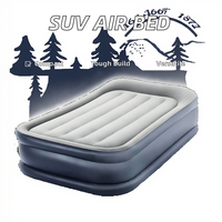 Matelas Gonflable Portable Moderne pour Camping Familial et Enfants, Lit King Size Courbé avec Pompe