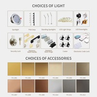 Comptoirs de présentation pour magasins de détail, vitrine à bijoux, présentoir en verre pour montres et parfums avec rangement, éclairage LED, aménagements intérieurs de boutique