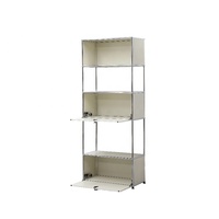Mueble de Almacenamiento Modular de Estilo Moderno, Estante Abierto, Estructura de Acero Inoxidable, Mueble Auxiliar para Sala de Estar