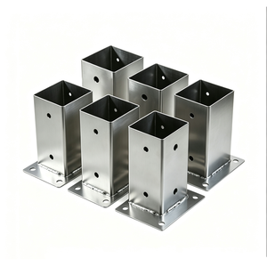 Sunsbuild Hot Sale Galvanized Steel Square <b>Post</b> Base <b>Bracket</b> Heavy Duty Fence <b>Post</b> Mounting Hardware for Outdoor - Product Image 4