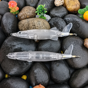 Señuelo <span class=keywords><strong>de</strong></span> pesca sin pintar <span class=keywords><strong>de</strong></span> 125 mm y 13.7 g, tipo Whopper Plopper, para superficie, DIY, cuerpo en blanco, para <span class=keywords><strong>agua</strong></span> <span class=keywords><strong>salada</strong></span>, Jointbait, Swim Bait, Pesca HRM15U - Product Image 1