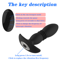 Stoßender Dildo-Vibrator Großer Analplug Analvibrator Kabellose Fernbedienung Männlicher Prostata-Massager Anus-Spielzeug Vibratoren für Männer