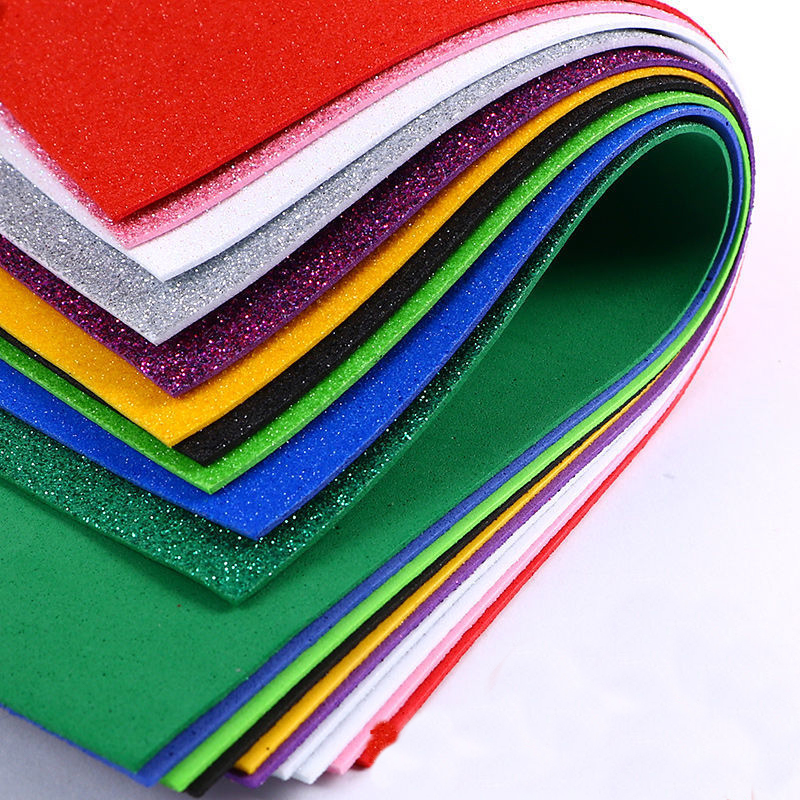 Assorted Color Glitter EVA Sponge Paper