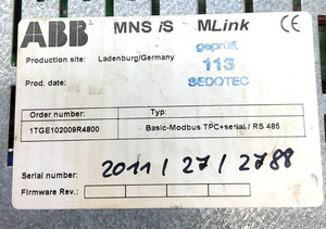 Passerelle Modbus TPC de base MNSiS <span class=keywords><strong>MLiNK</strong></span> 1TGE102009R4800 PLC - Product Image 2