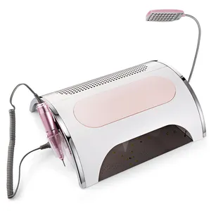 Máquina profissional de nail art pro 186w, lâmpada dupla de luz uv led profissional de salão de beleza