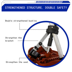 Tongkat berjalan medis, tongkat penopang Jalan aluminium paduan 3 kaki dengan tempat duduk - Product Image 2
