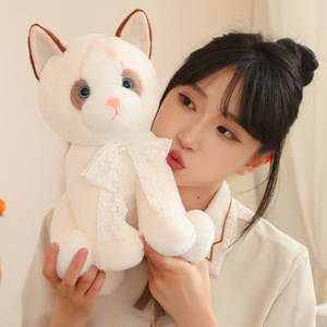 Peluche chaton mignonne, jouet en peluche pour enfant, poupée apaisante, cadeau d'anniversaire pour fille, rembourrage en coton PP - Product Image 4