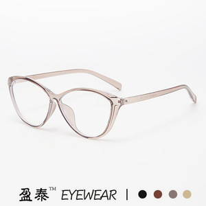 กรอบแว่นตาแคทอายสำหรับผู้หญิง TR90 อัลตร้าไลท์ ฟูลเฟรมป้องกันแสงสีฟ้าเลนส์พลาโนสไตล์เรโทร - Product Image 2