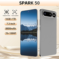 Smartphone SPARK 50 5G, écran 7,3 pouces, 16 Go + 1 To, appareil photo 108 MP, Android 16, double SIM, déverrouillage facial pour le jeu, la photographie et le travail quotidien