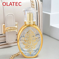 Flacons de parfum arabes élégants, bouteilles de parfum décoratives en verre avec accents dorés pour l'approvisionnement en parfums pour hôtels et spas de luxe