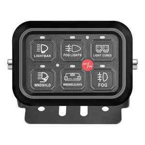 2024 hors route lumière 12V DC panneau interrupteur à bascule panneau pour cabine Cruiser bateau à moteur 6 Gang <span class=keywords><strong>voiture</strong></span> voltmètre prise de courant lampe bleue - Product Image 1