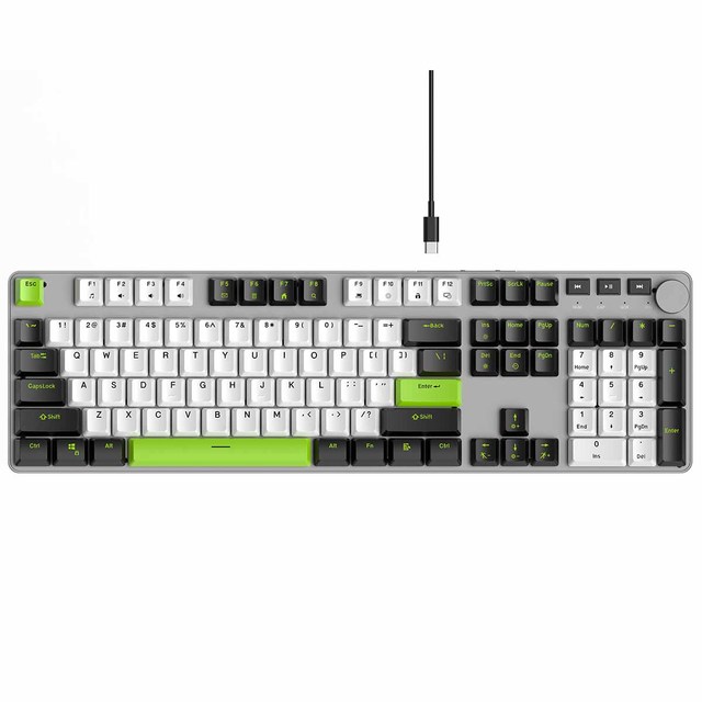 AZERTY Russian 107 Keys Aluminum PBT Keycaps Wired Gaming Keyboard Kailh Axis Body Red Switch Mechanical Keyboard for PC Gamer