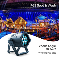 STAR LIGHT 7x60W RGBL LED Zoom Par7 Spot Wash Light IP65 Étanche 5-60 Zoom 5800Lm 1800-10000K Beam pour Scène de Théâtre Extérieur