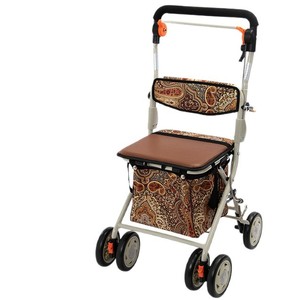 Carrito de compras plegable Shunkangtai de cuatro ruedas, portátil, para personas mayores, con frenos en las ruedas. - Product Image 3
