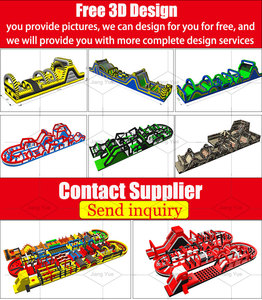 Guangzhou prix d'usine meilleure vente course d'obstacles gonflable jeux de parc de sports d'amusement parcours d'obstacles gonflable - Product Image 5